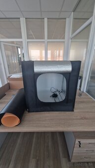 Čierny fotostan 60cm s LED pásmi + 3 pozadia - 4