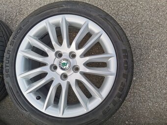 Elektrony 5x112 r17 skoda original s pneu letne 225/45r17 - 4
