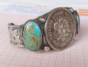 Antická minca Navajo pawn zo striebra - 4