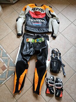 Panska kozena dvojdielna kombineza honda repsol - 4