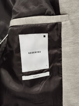 Sivé pánske sako Reserved – veľkosť L (Slim Fit) - 4
