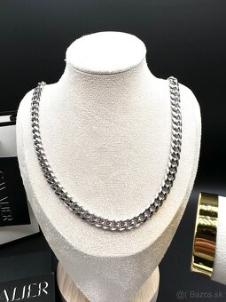 Cavalier Prestige Cuban Set, silver (chain + bracelet) - 4