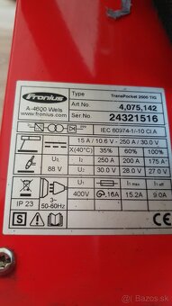 Zváračka Fronius Trans Pocket 2500  elektroda/ MMA + TIG - 4