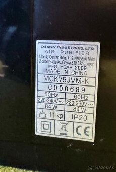 Predám čističku vzduchu Daikin Ururu vo výbornom stave - 4