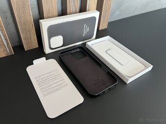 Kozeny kryt iPhone 16 Pro Max Letaher Case Black - 4