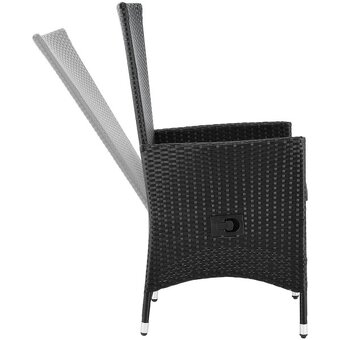 Záhradný ratanový set Rimini Plus - čierna - 4