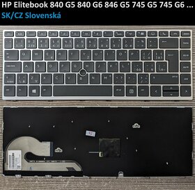 Klavesnice HP 840 G5//HP 250 G7 15DA// 15-p 15-f// HP 820 - 4