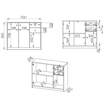 komoda, skrinka TOP cena, nová - 4