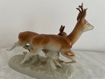 Porcelánová soška jeleňov - 4