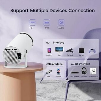 Digitálny projektor 4K Android 11 Wi-Fi bluetooth 260 ANSI - 4