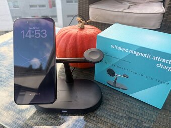 Bezdrôtová nabíjačka pre smartfón 3 v 1 (nová) - 4