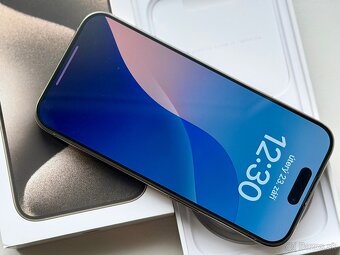 iPhone 15 Pro Max Natural Titanium BATERIE 100% TOP - 4