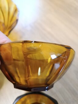 Retro misky , medové sklo - 4