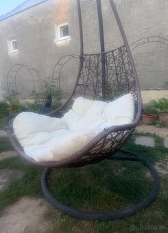 Závesne hojdacie kreslo s vankúšom - 4
