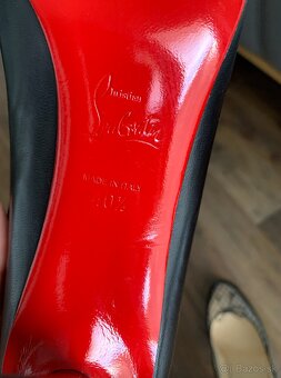 Christian Louboutin - krasne oble sieťované lodičky - 4