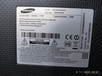 Predám TV Samsung UE40H6400 – 40” - 4
