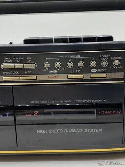 TOSHIBA 2x Kazetový prenosny radiomagnetofon 80te roky - 4