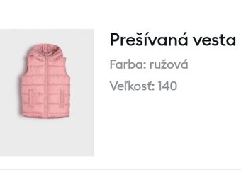 Prešívaná vesta Sinsay-veľ.140-nová - 4