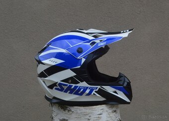 helma prilba modro biela shot enduro atv - 4