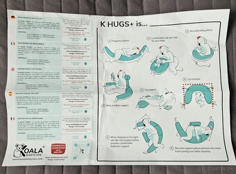 Predám KOALA BABYCARE Tehotenský vankúš 8v1 Hugs plus. - 4