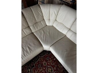 Rohová kožená sedací souprava, 3302 - 4