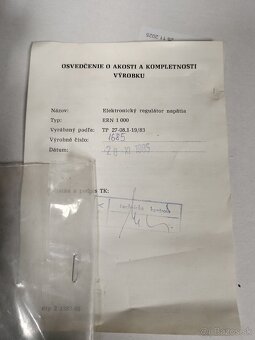 Elektricky regulator napatia ERN 1000 - 4