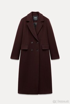 ZARA burgundy kabát / veľk.S - 4