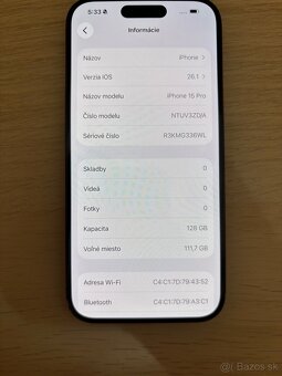 iPhone 15 Pro 128gb, 90% Batéria - 4