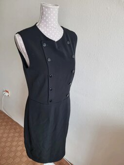 čierne biznis šaty Ralph Lauren 40 + šatka grátis - 4