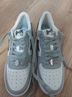 Bathing Ape BapeSta Low Grey Black - 4