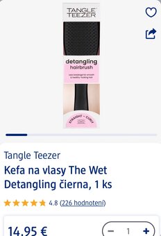 ————-Nová čierna kefa na vlasy Tangle Teezer, 6.30 E————- - 4