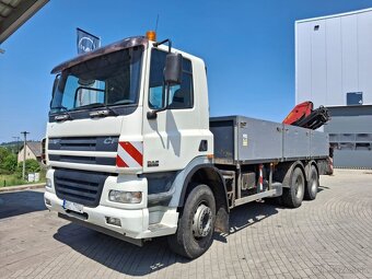 Daf CF 85.430 2006, diesel, valník + Palfinger PK 15500 - 4