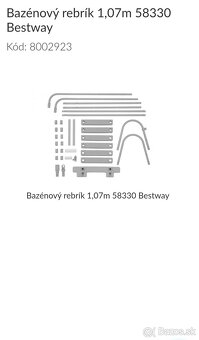 Bazénový rebrík 1.07m - 4