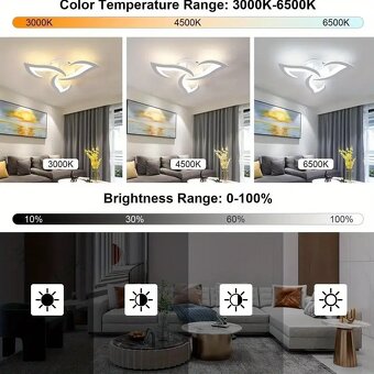 Stropné LED svietidlo - čierna, biela 35W - 4