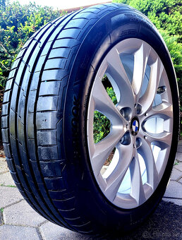 alu R17 5x112, senzory tlaku, letné pneu 205/55, orig. BMW 2 - 4