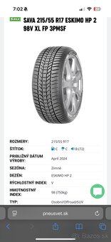 Zimné gumy 215/55 r17 - 4