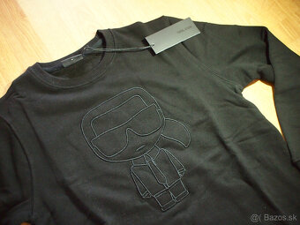 Karl Lagerfeld pánska mikina čierna - 4