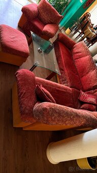 Rohova sedacia súprava s kreslom a taburetkou - 4