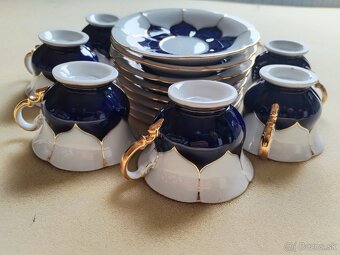 Meissen (Mišeň) moka set 24. kar. zlato - 4