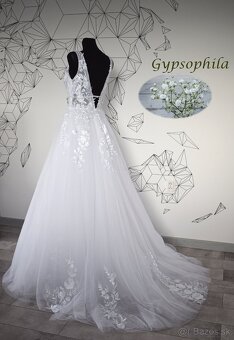 Nové svadobné šaty Gypsophila biele - 4
