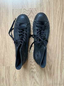 Converse topánky - čierna koža (veľkosť 43) - 4