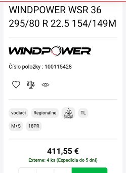 Pneumatiky 295/80r22.5 - 4