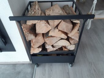 Vozík na drevo, kôš na drevo, - 4