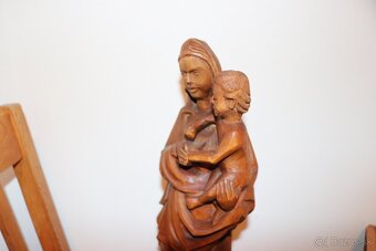 Marie a Jezulátko soška socha dřevo (225G) - 4