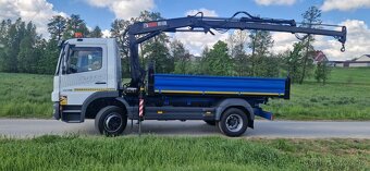 Mercedes Atego 1218 trojstranný sklápač s hydraulickou rukou - 4