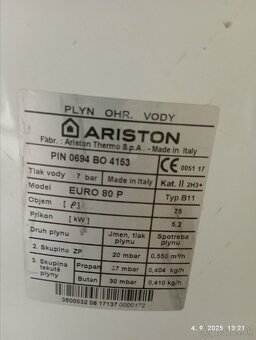 Plynový Bojler Ariston - 4