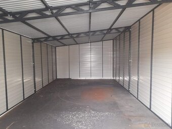 Plechová garáž 5×8 m so spádom strechy vpravo – moderné a od - 4