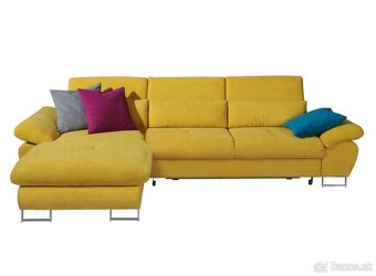 🛋️ Rohová sedacia súprava Reggio – žltá, gauč, sedačka - 4