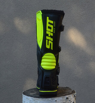 SHOT topánky boty mx čierno-žlté fluo - 4