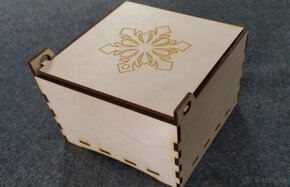 Drevena krabicka, skatula s vypalovanym motívom - 4